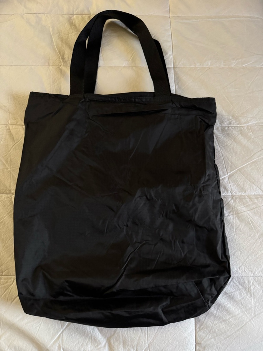 BAGGU Black Nylon Zipper Tote